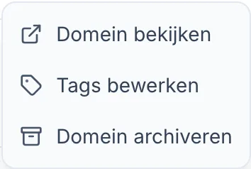 Een domein archiveren dat je niet meer bezit