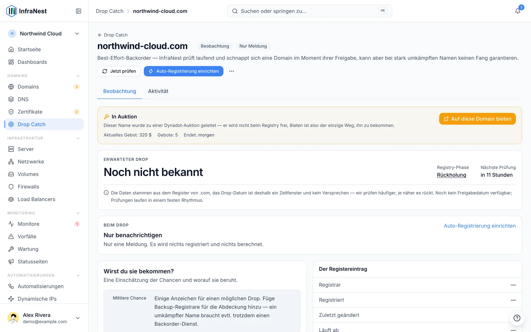 Verschaffen Sie sich die besten Chancen, einen Namen zu fangen