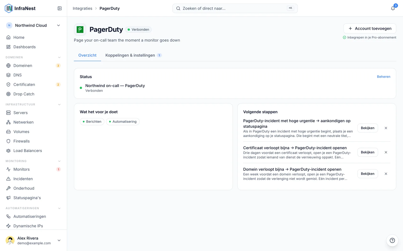 PagerDuty koppelen
