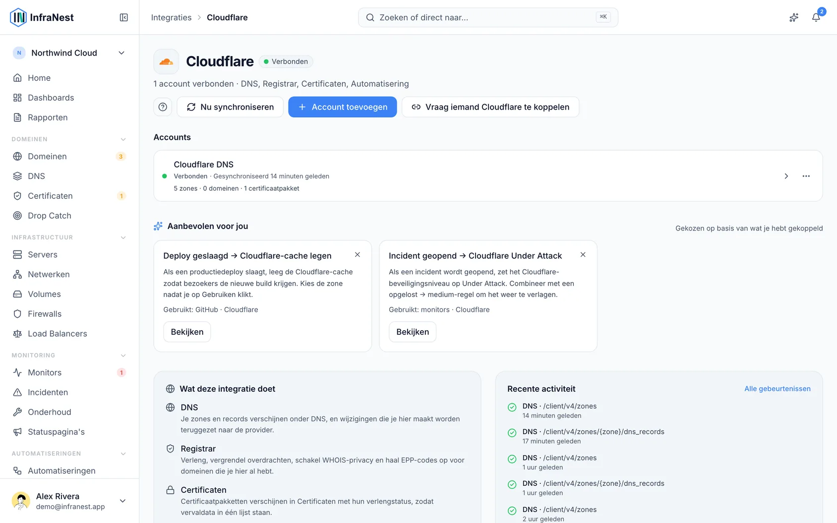 Cloudflare koppelen