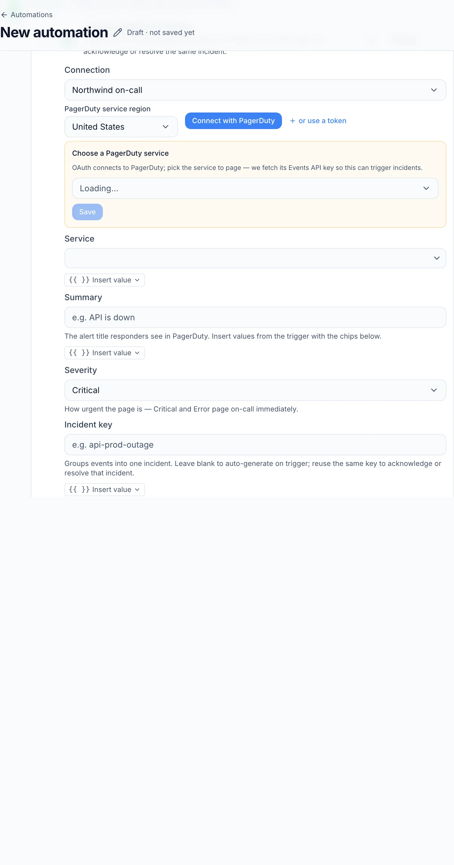 Automate with PagerDuty
