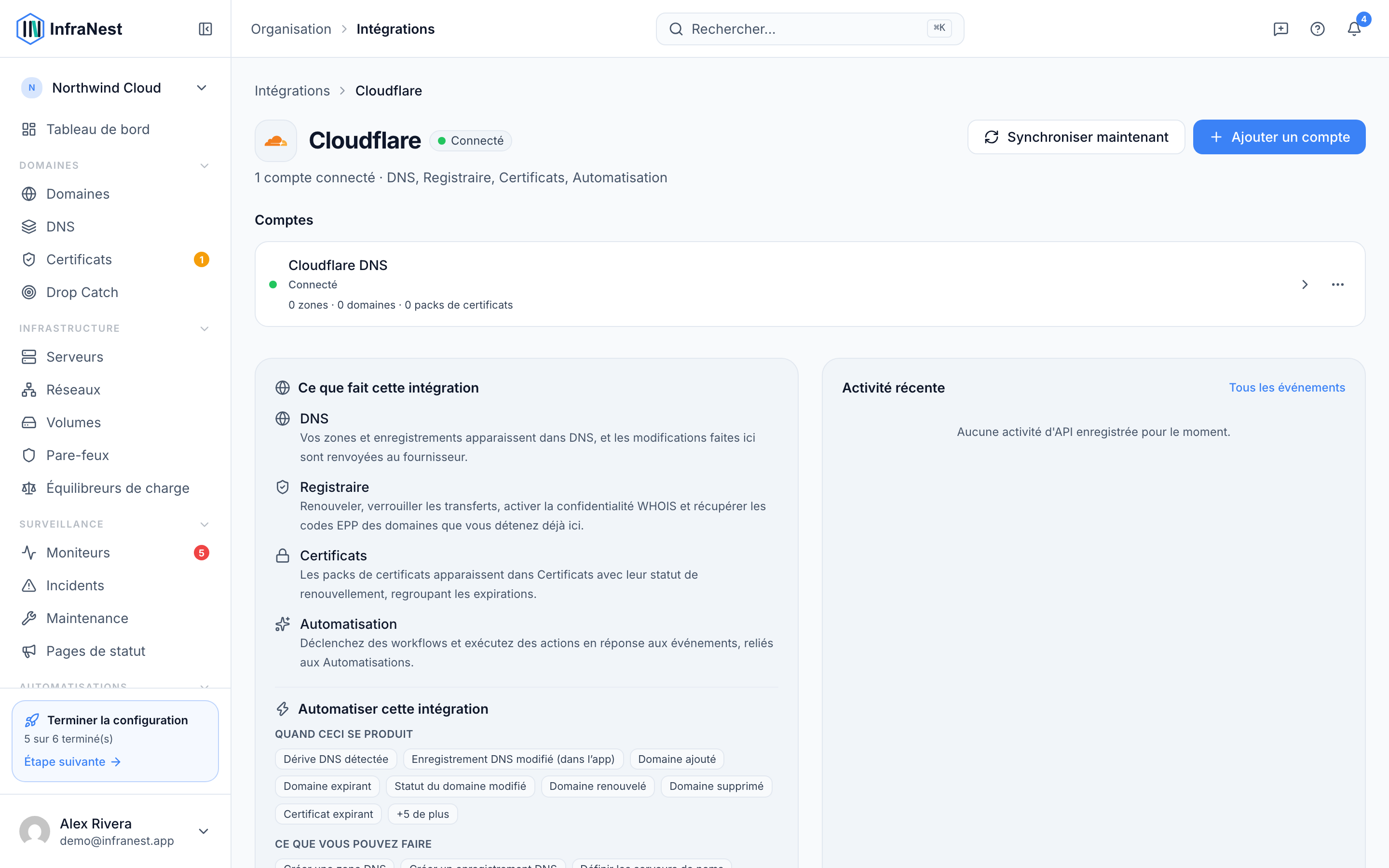 Connecter Cloudflare