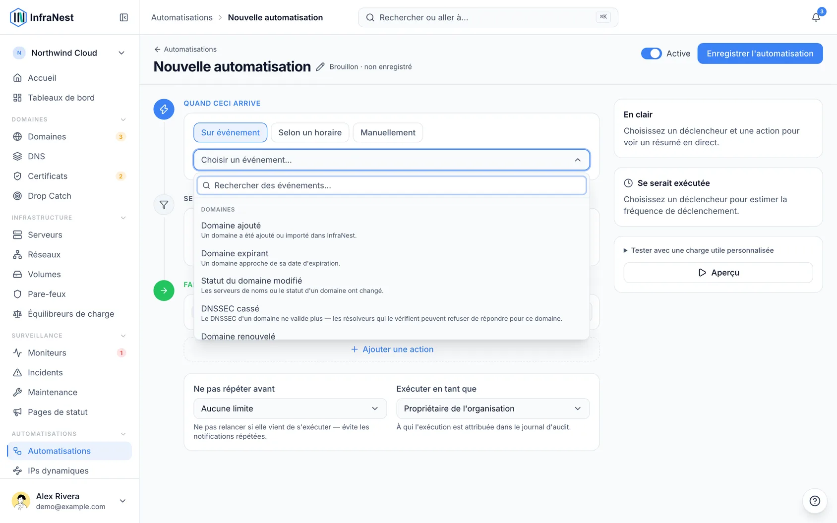 Créer une automatisation