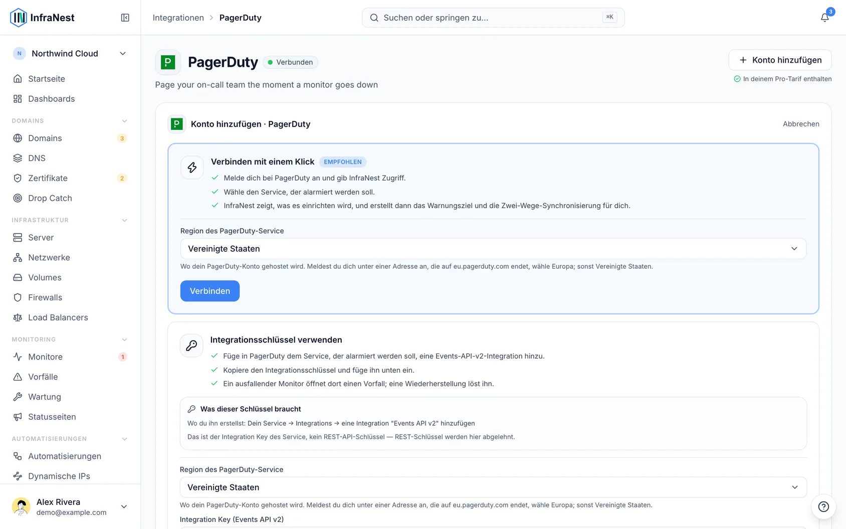 PagerDuty verbinden