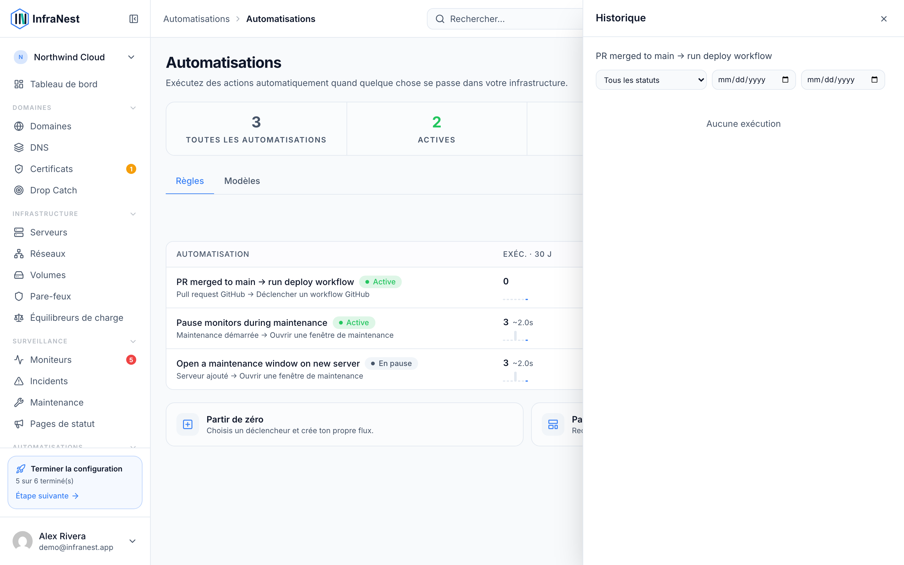 Vérifiez les exécutions de vos automatisations