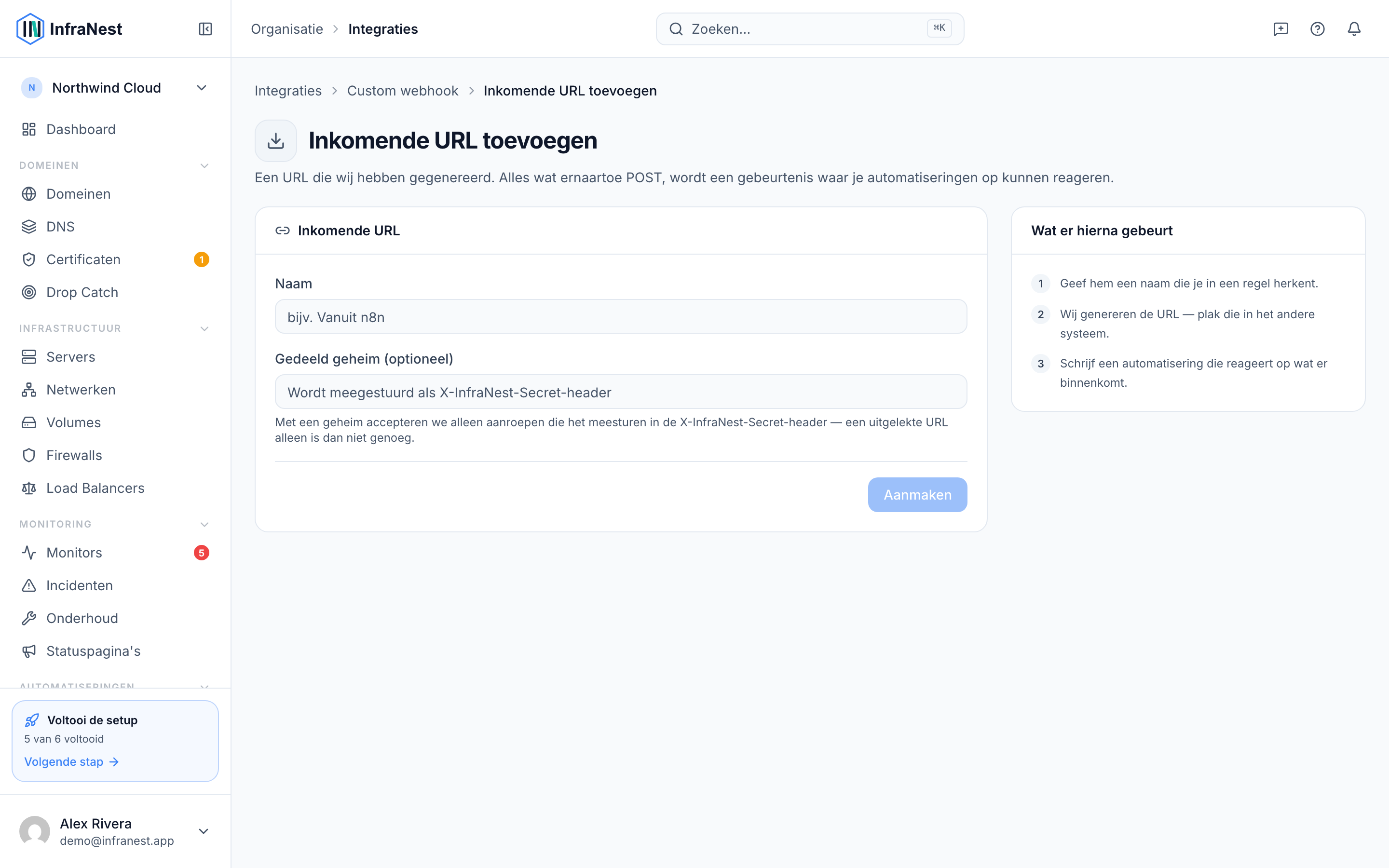Inkomende endpoints en uitgaande webhooks (2)