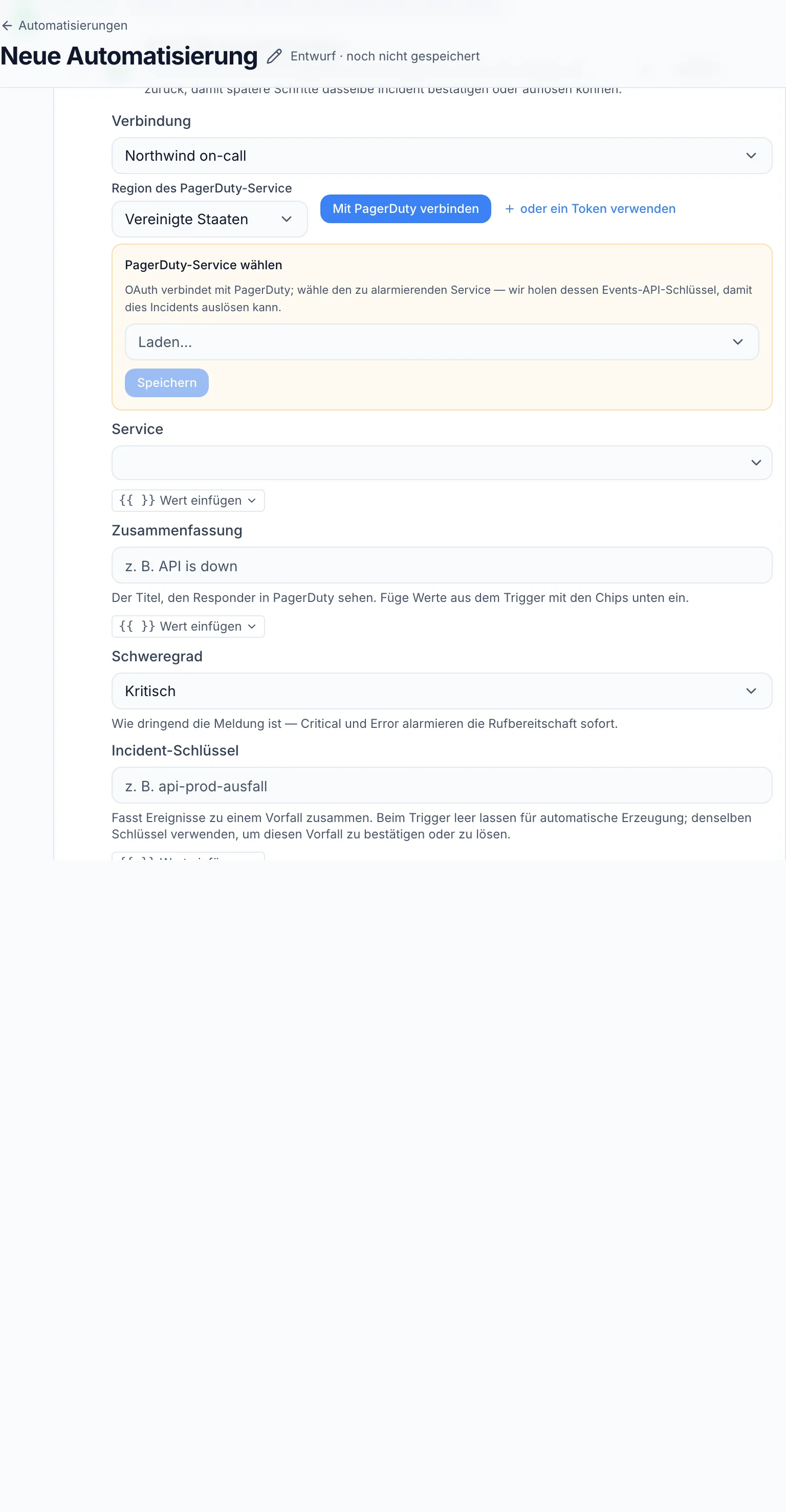 Automatisieren mit PagerDuty