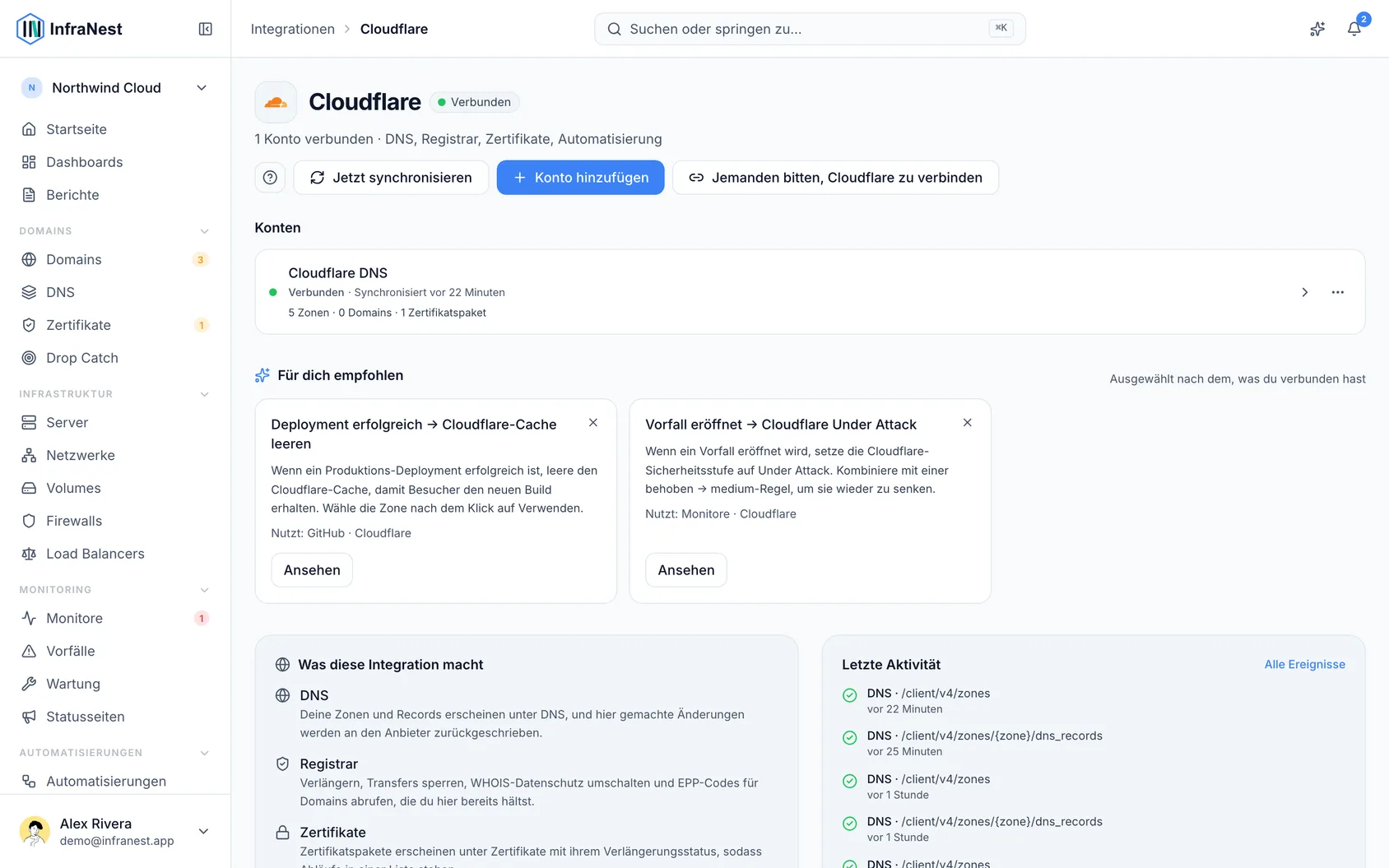 Cloudflare verbinden