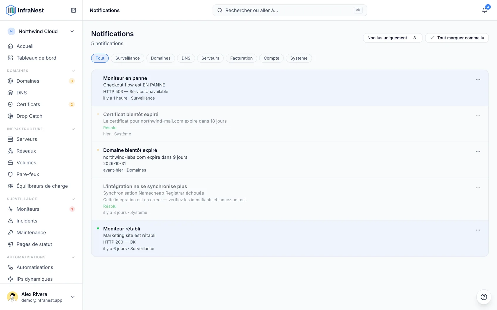 La cloche : votre boîte de réception des notifications