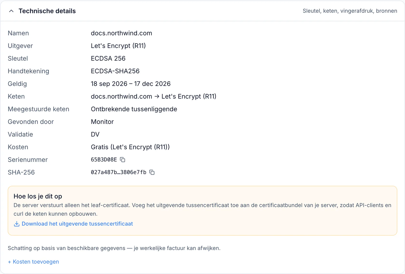 Certificaatgezondheid