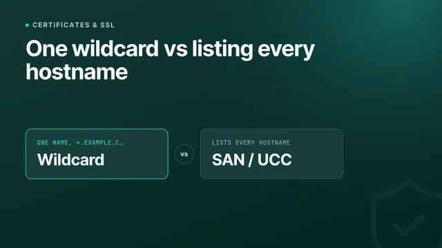 Wildcard vs SAN certificates: which one do you actually need?