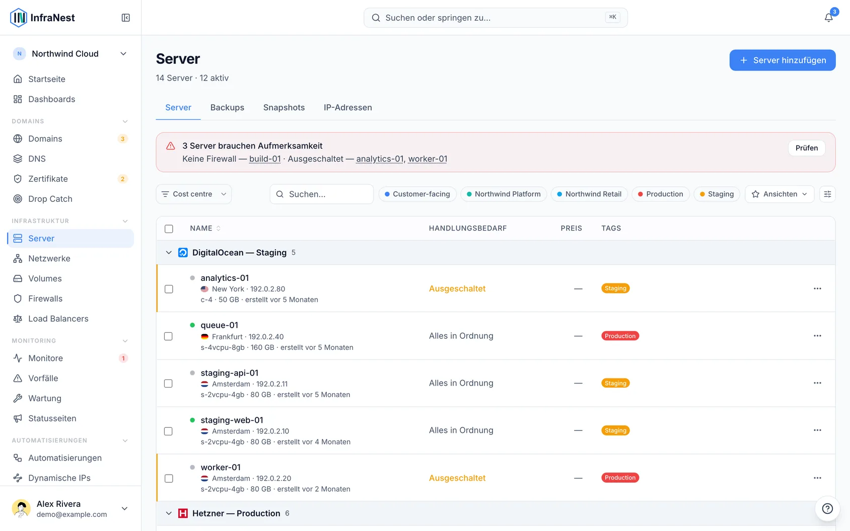 Über Cloud-Server