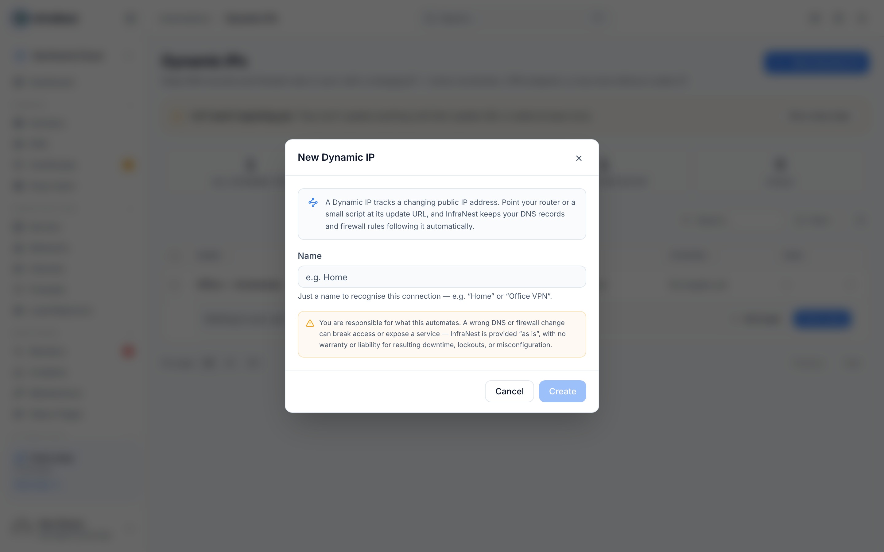 Set up Dynamic IP