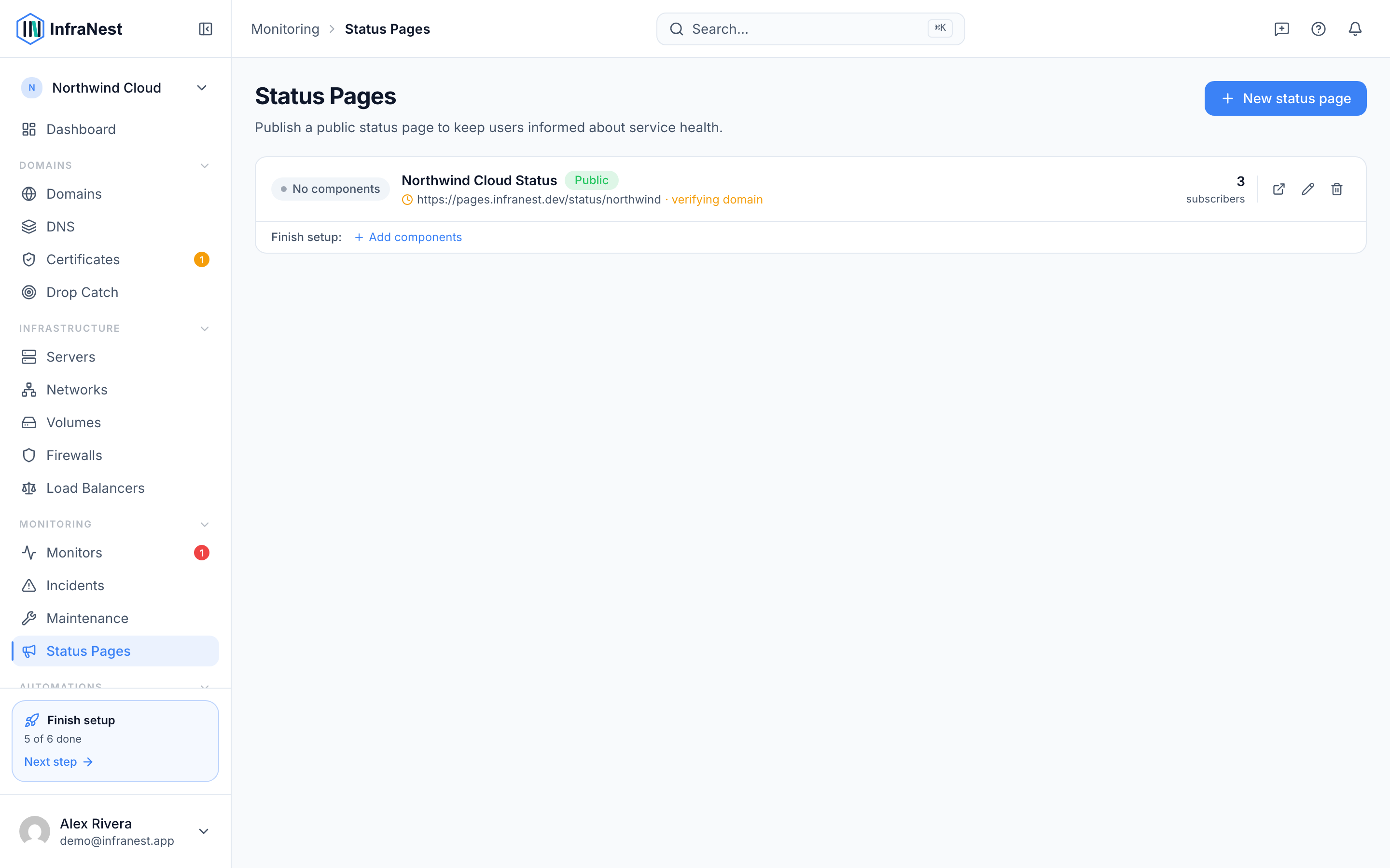 About status pages