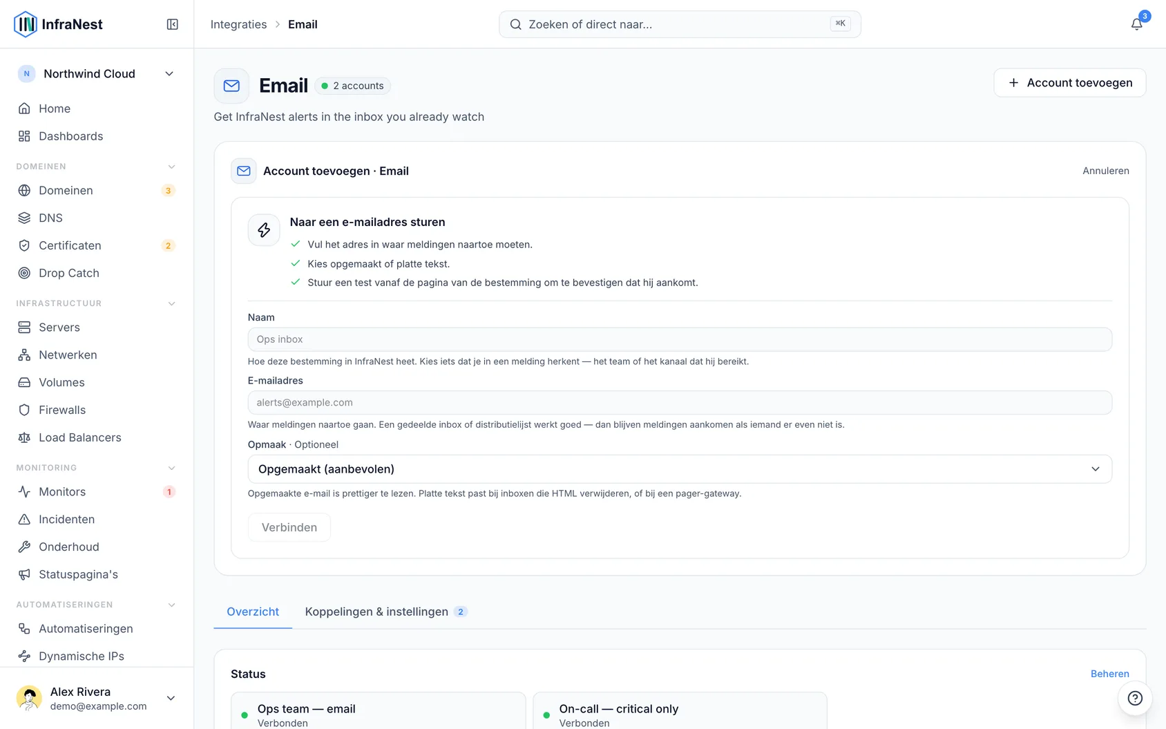 E-mail koppelen