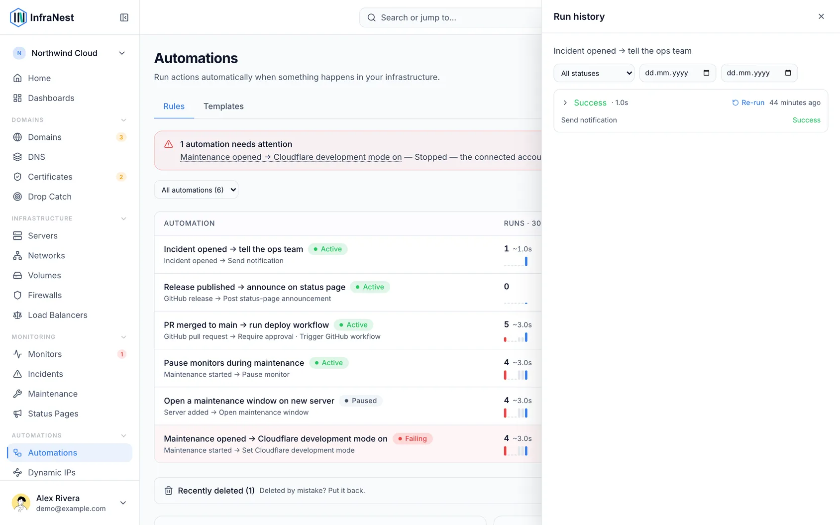 Check your automation runs