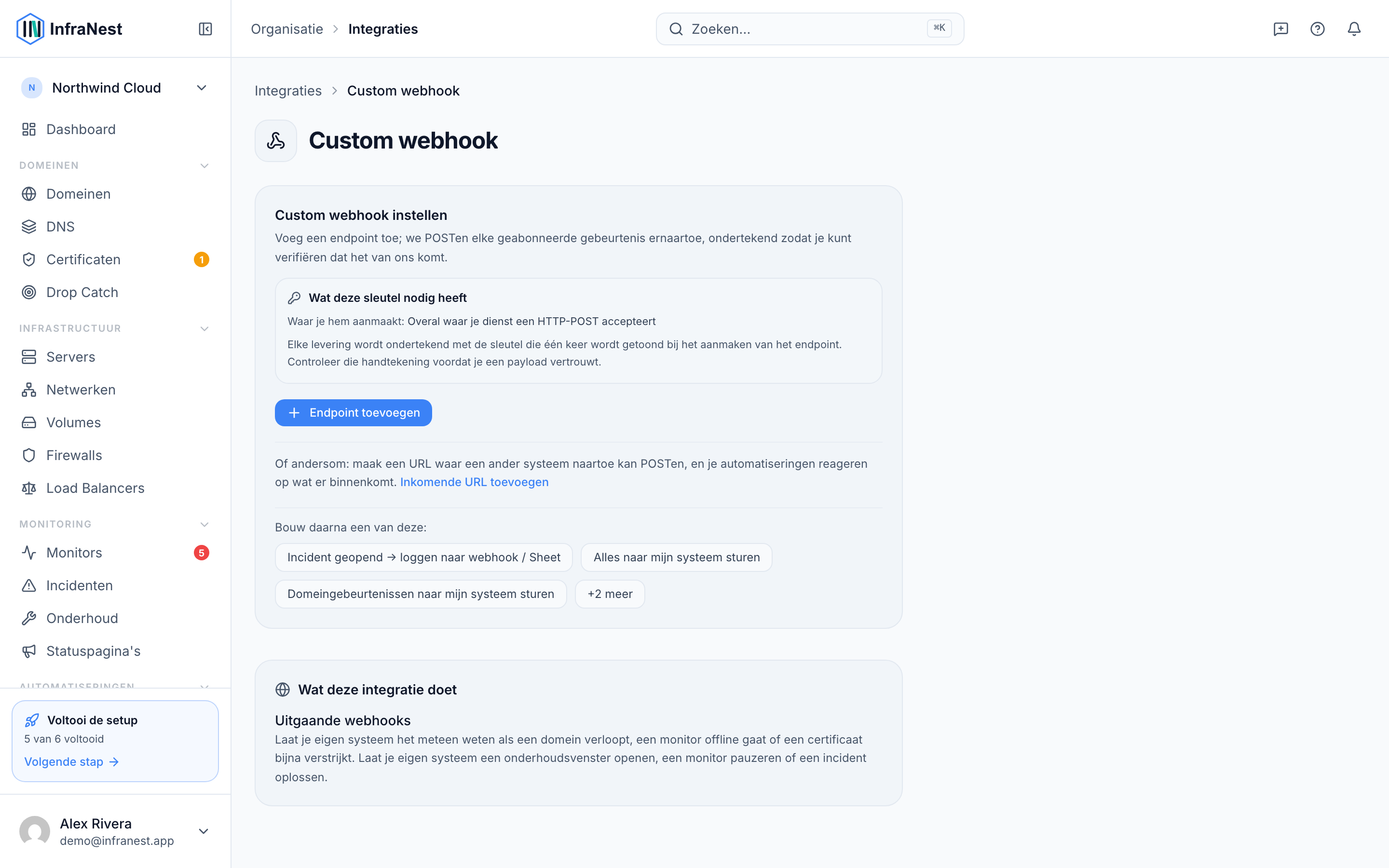 Inkomende endpoints en uitgaande webhooks (1)