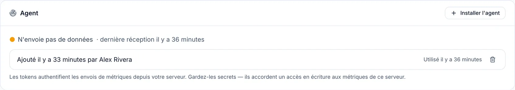 Un serveur a cessé de remonter des données