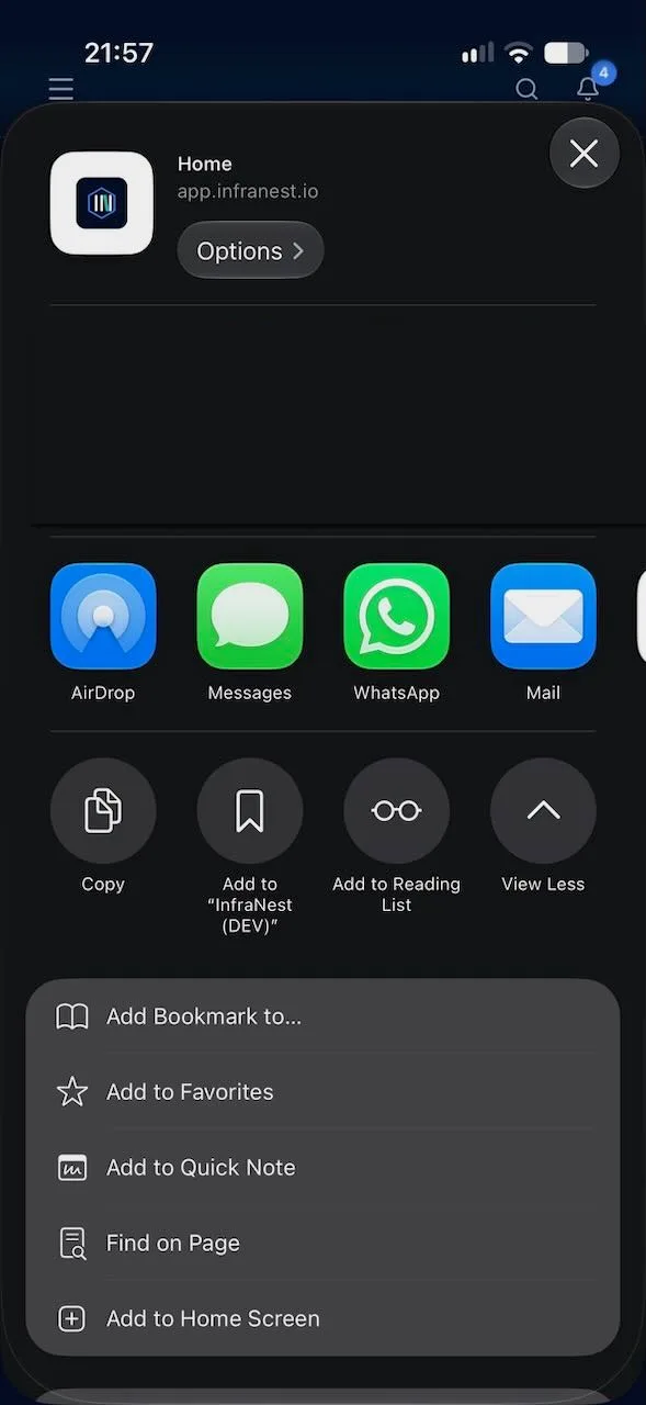 Install InfraNest as an app (1)