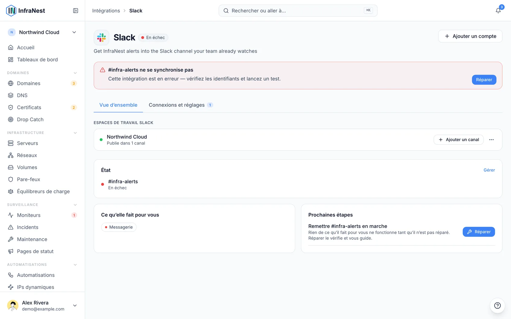 Connecter Slack