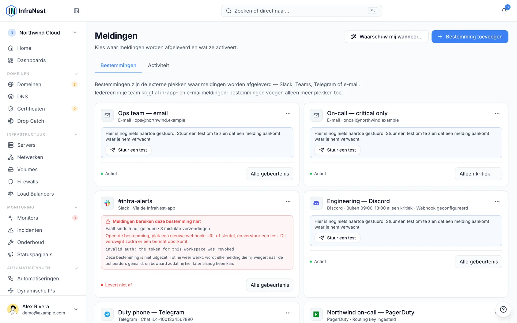 Meldingen en bestemmingen (1)
