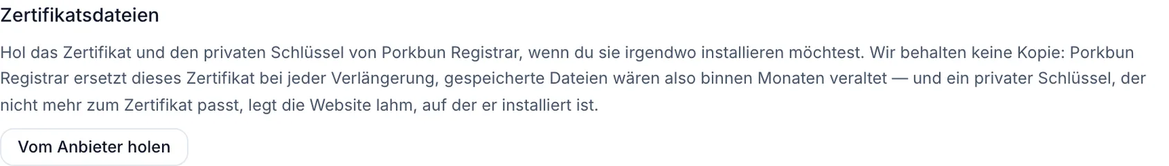 Woher Zertifikate stammen