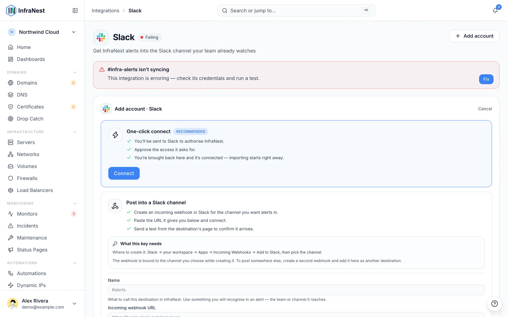 Connect Slack