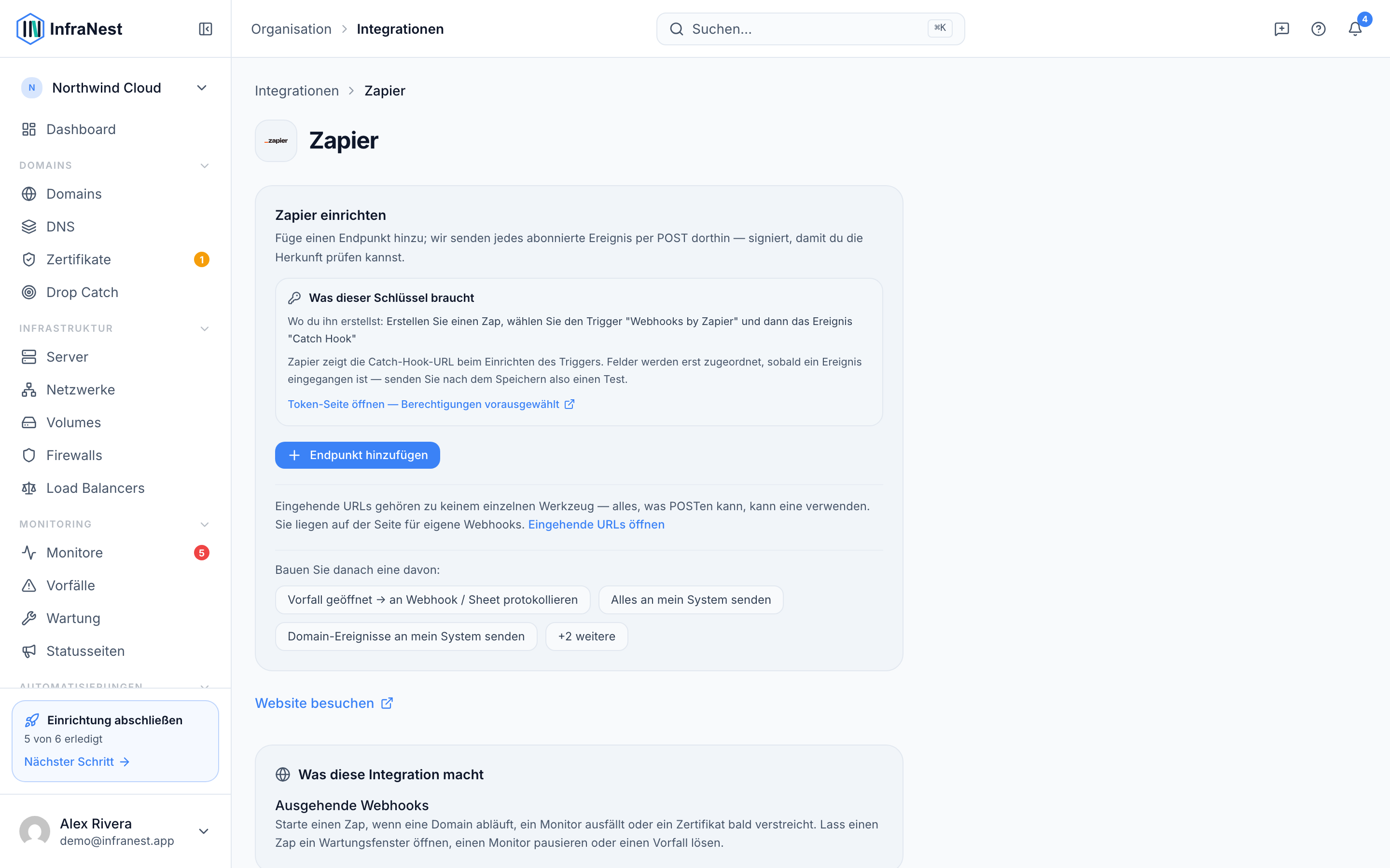 Zapier verbinden