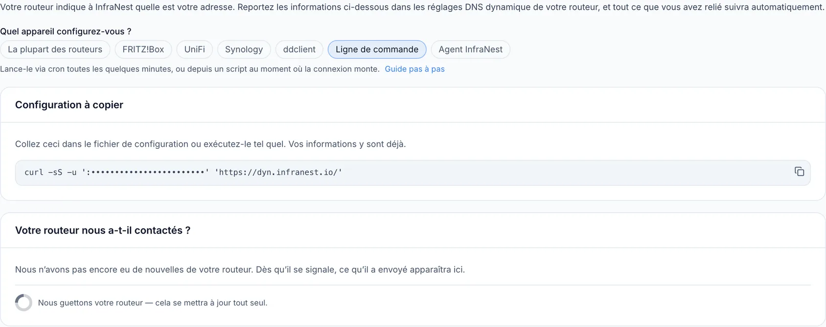 Mettre à jour votre IP depuis un ordinateur