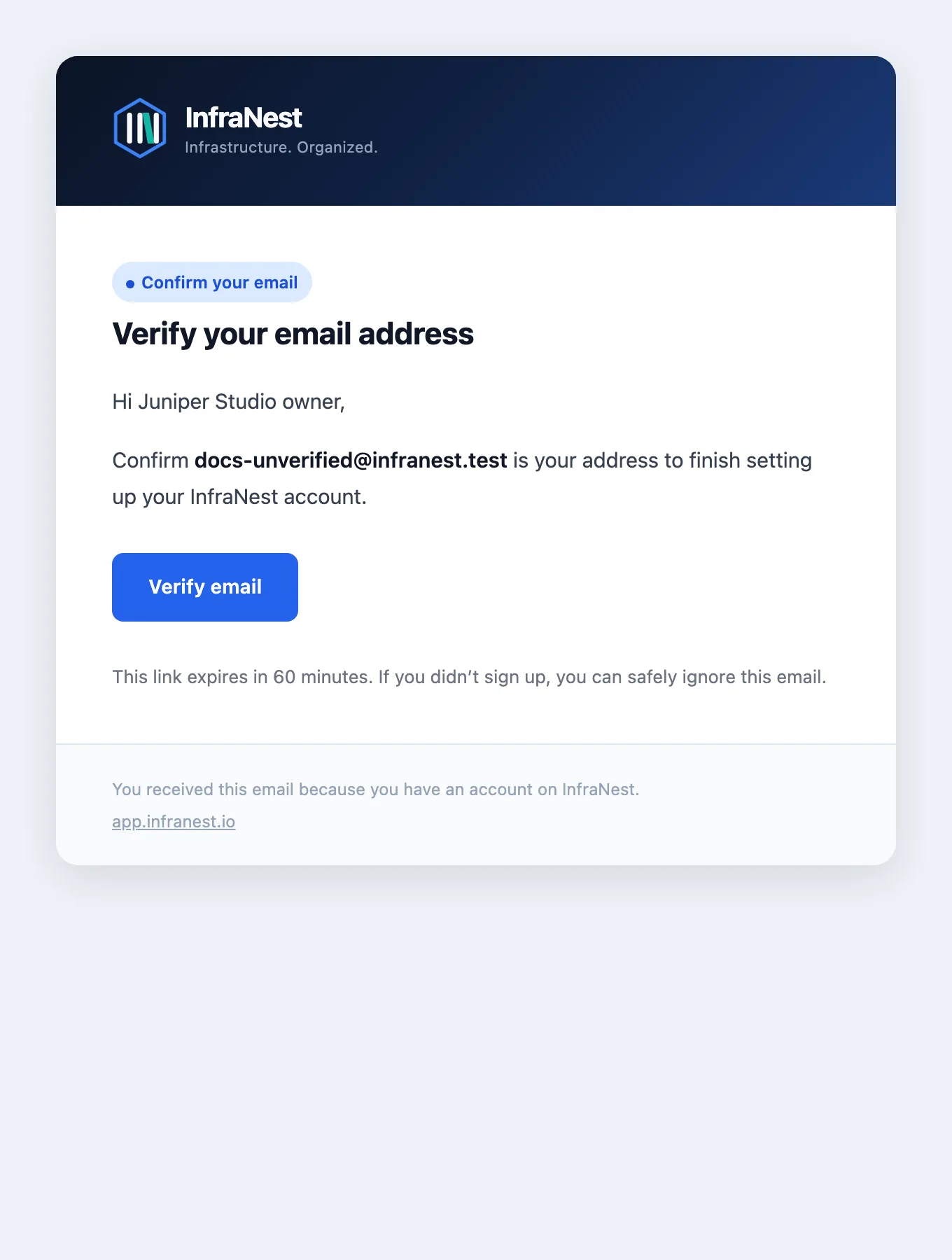Verify your email address