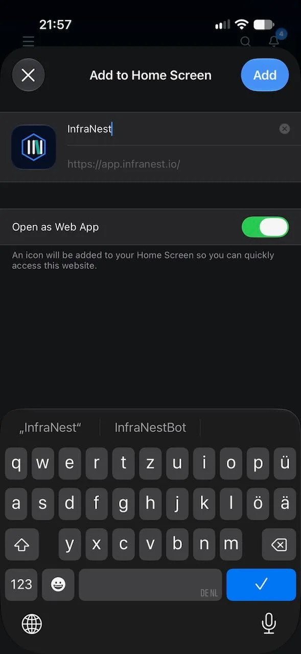 Install InfraNest as an app (2)