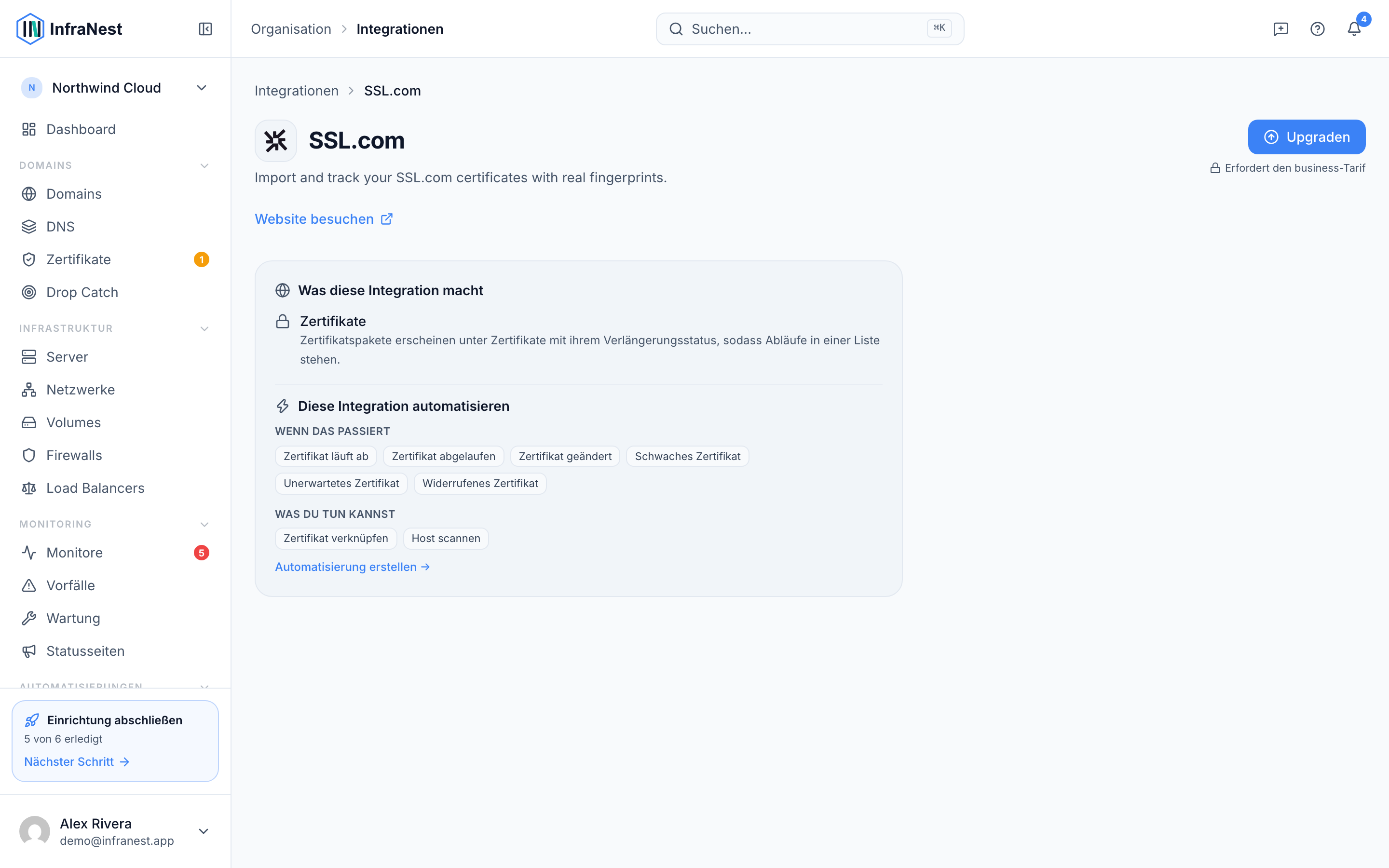 SSL.com verbinden