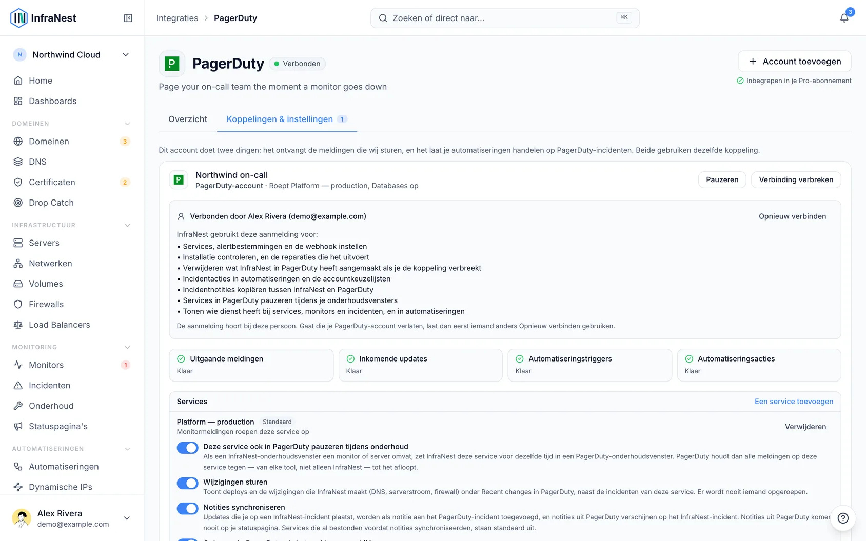 PagerDuty koppelen