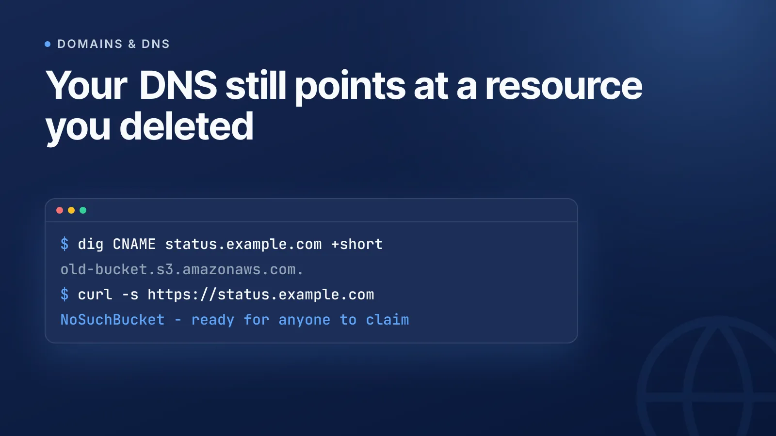 Dangling DNS records and subdomain takeover: how to find and remove them