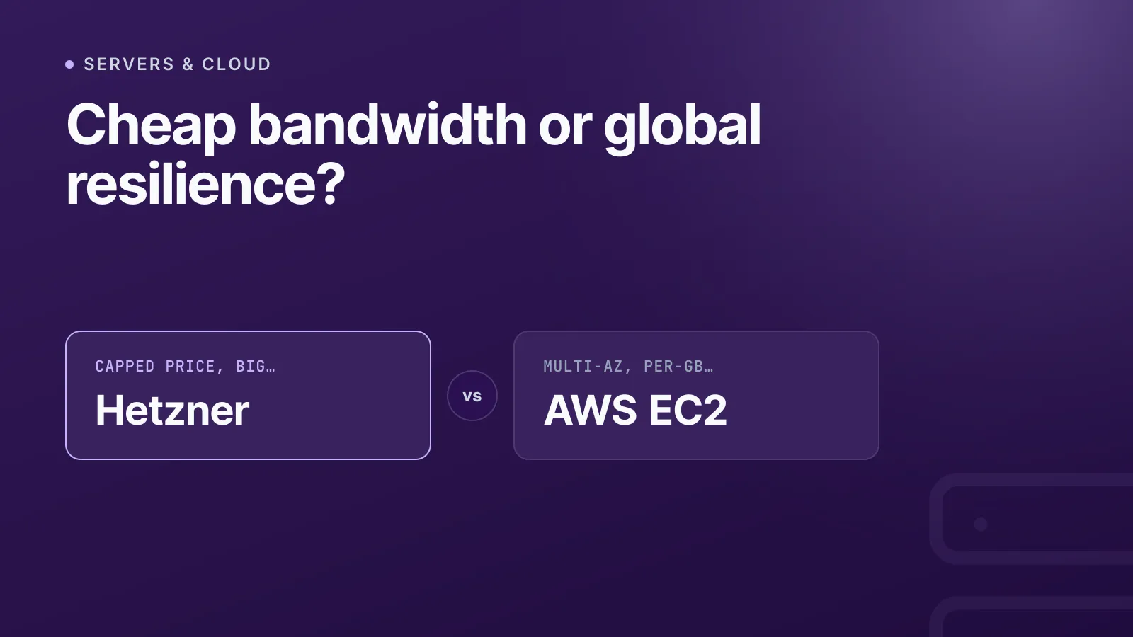 Hetzner vs DigitalOcean vs AWS: price, performance and features compared
