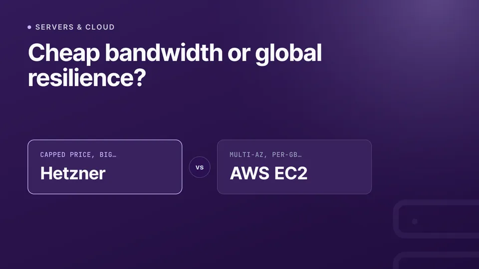 Hetzner vs DigitalOcean vs AWS: price, performance and features compared