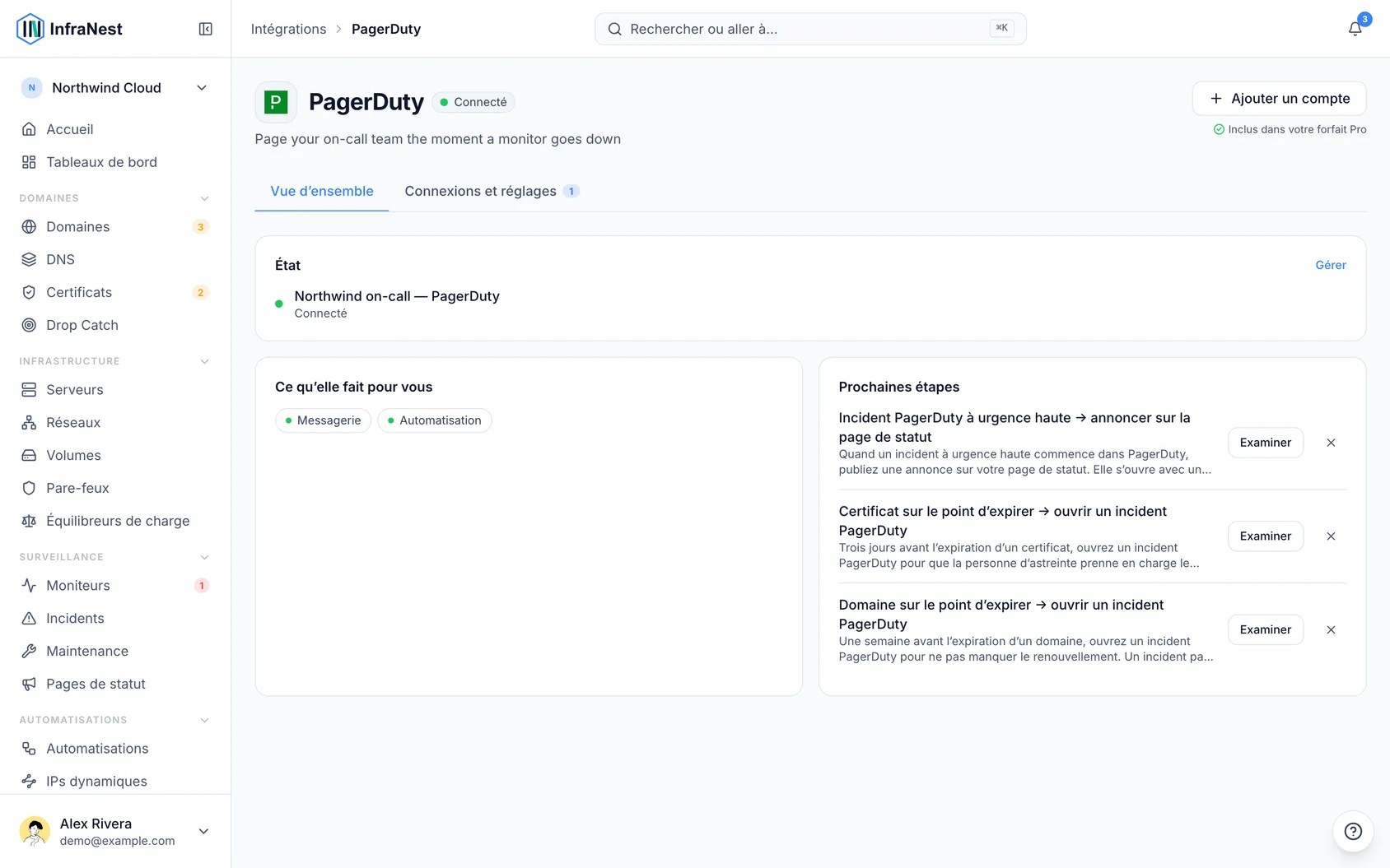 Connecter PagerDuty