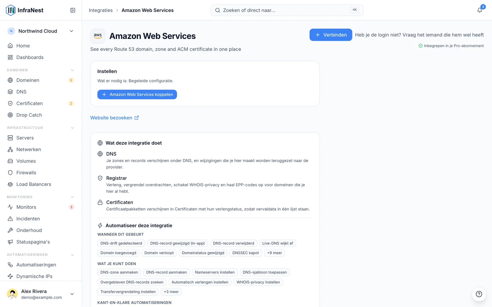 Amazon Web Services (AWS) koppelen