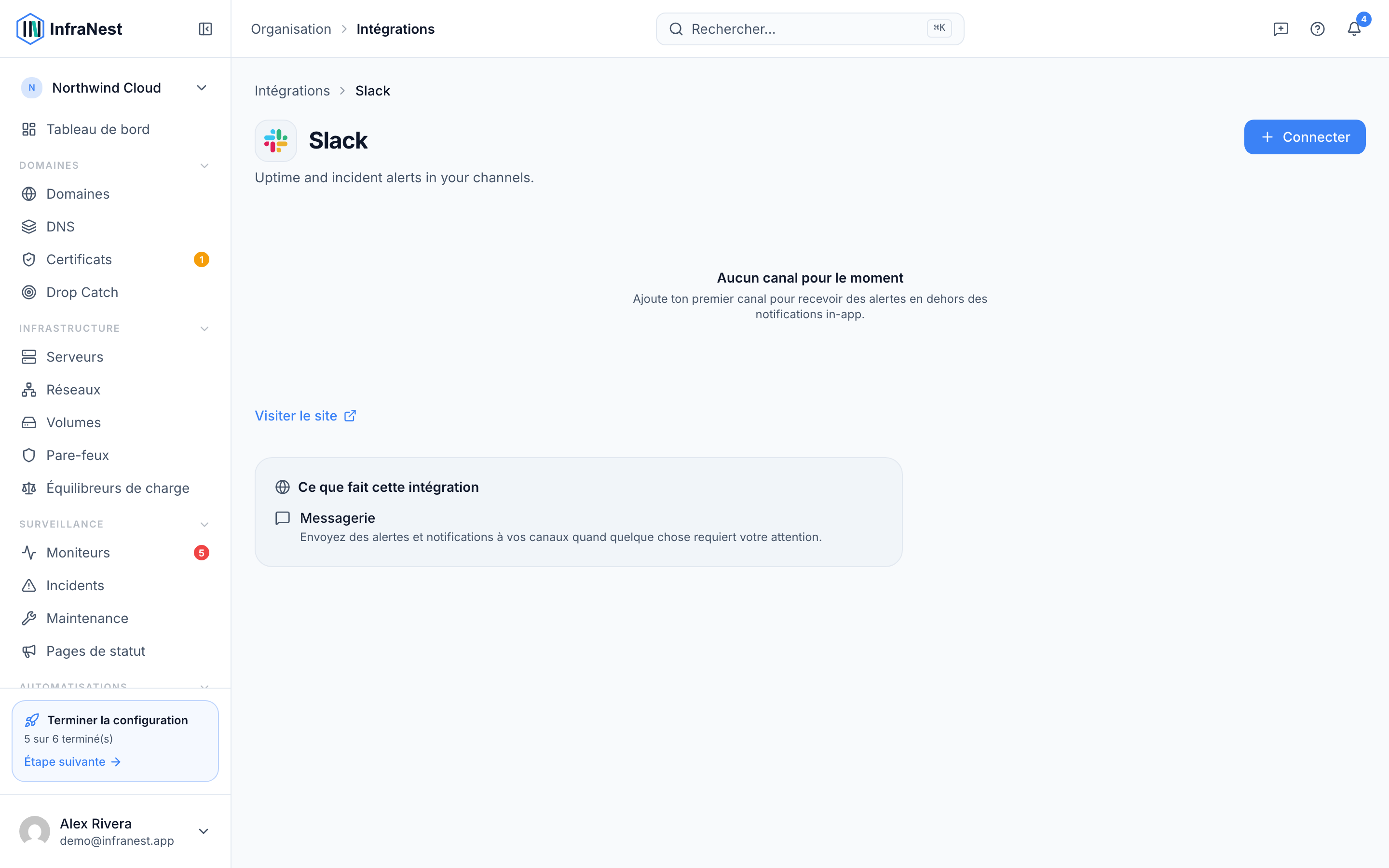 Connecter Slack