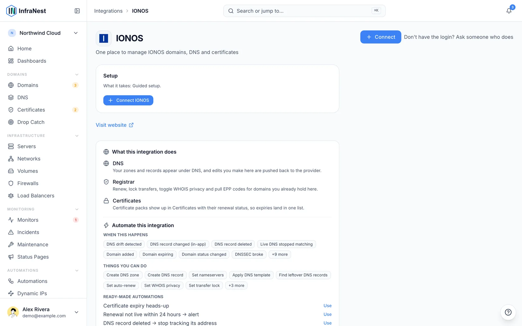 Connect IONOS