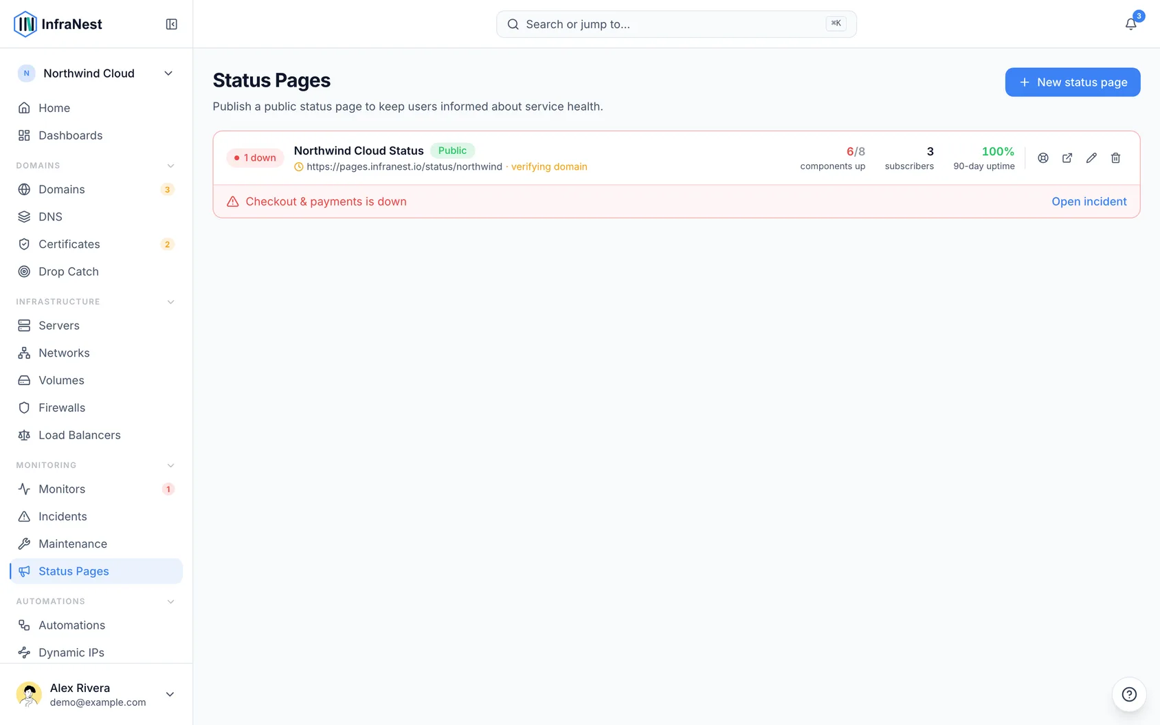 About status pages (1)