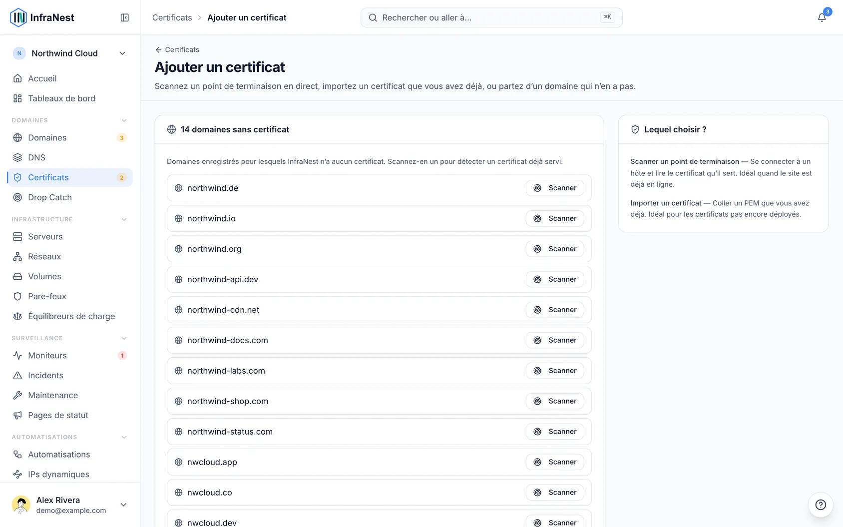 Ajouter un certificat