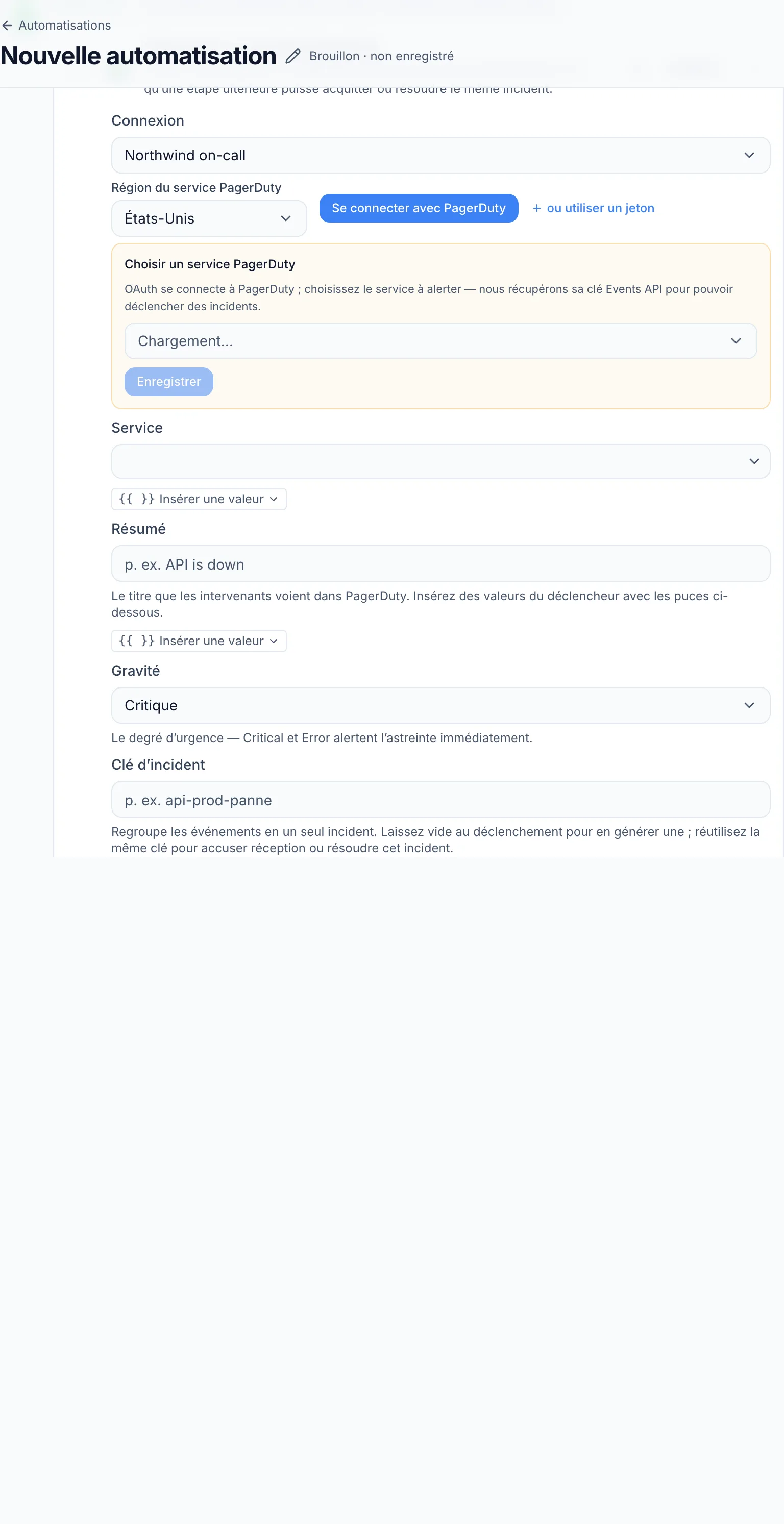 Automatiser avec PagerDuty