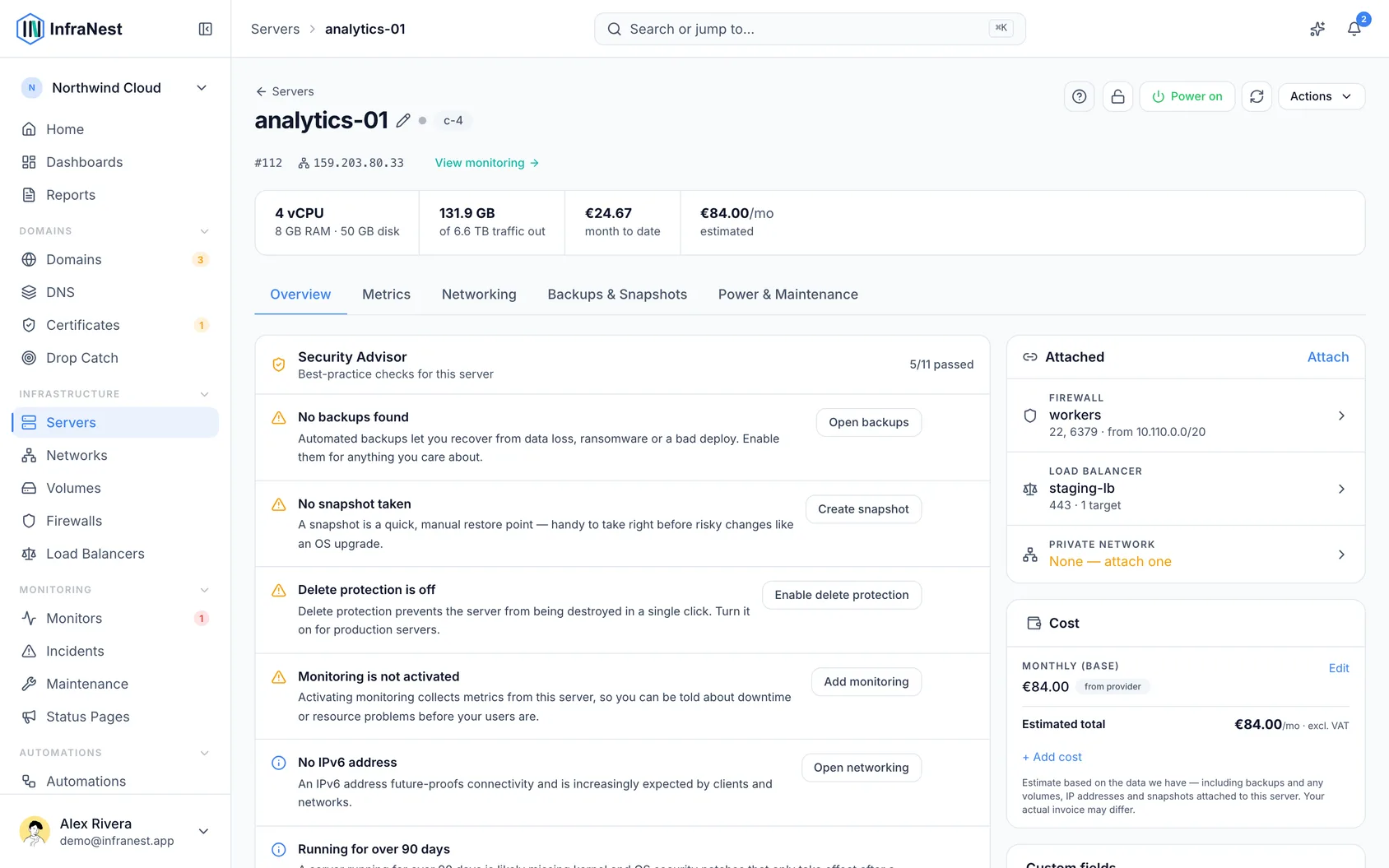 Manage a server